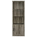 Burke - 3-Shelf Engineered Wood Media Tower - Gray Driftwood - Simple Home Plus