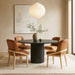 Navo - Faux Leather Upholstered Dining Chair - Natural Base - Simple Home Plus