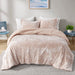 Mira - Crushed Velvet Sherpa Reversible Comforter Set - Blush - Simple Home Plus