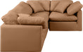 Indulge - Faux Leather 4 Piece Modular Corner Sectional - Simple Home Plus