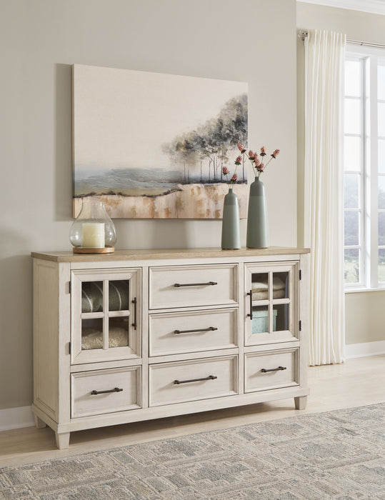 Shaybrock - Antique White / Brown - Dresser - Simple Home Plus