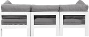 Nizuc - Outdoor Patio 3 Seat Modular Sofa With White Frame - Simple Home Plus