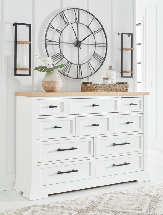 Ashbryn - White / Natural - Dresser - Simple Home Plus