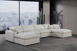 Comfy - 6 Piece Linen Modular Double Chaise Sectional - Simple Home Plus