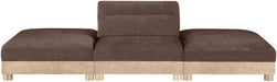 Turin - Chenille Fabric Upholstered Modular Sectional - Brown - Simple Home Plus