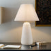 Veluna - Textured Table Lamp With Fluted Fabric Shade - White - Simple Home Plus