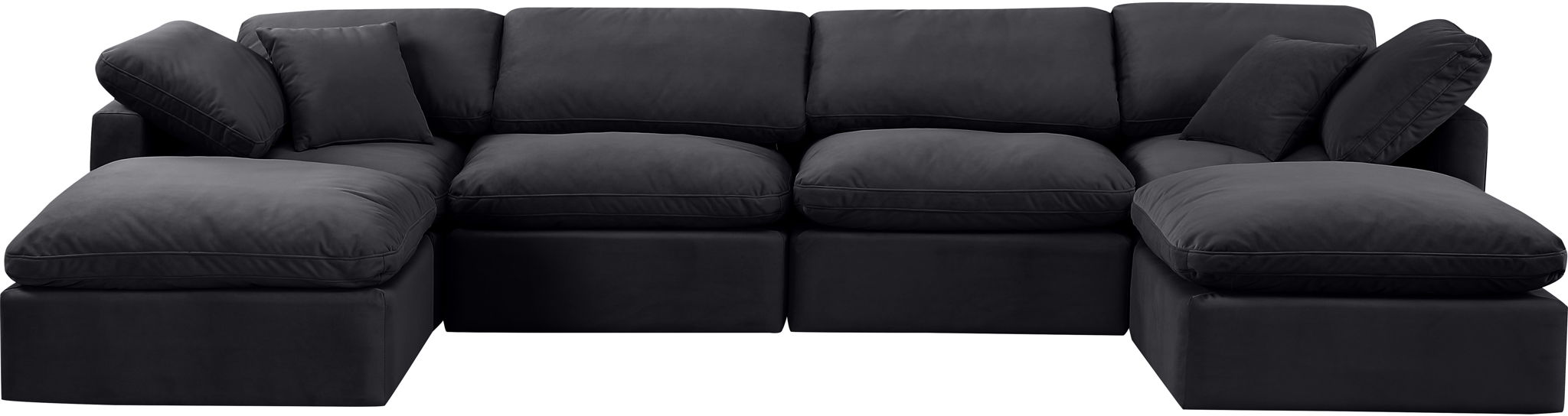 Indulge - Velvet 6 Piece Modular Double Chaise Sectional - Simple Home Plus