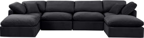 Indulge - Velvet 6 Piece Modular Double Chaise Sectional - Simple Home Plus