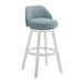 Erika - Modern Transitional Swivel Wood Bar Height Kitchen Bar Stool - Simple Home Plus