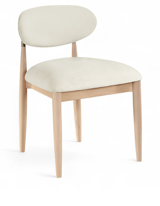 Riccio - Fabric Dining Side Chair (Set of 2) - Natural Frame - Simple Home Plus