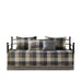 Ridge - 6 Piece Reversible Plaid Daybed Cover Set - Neutral - Simple Home Plus