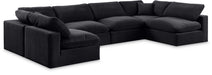 Comfy - 6 Piece Velvet Modular Armless Sectional - Simple Home Plus