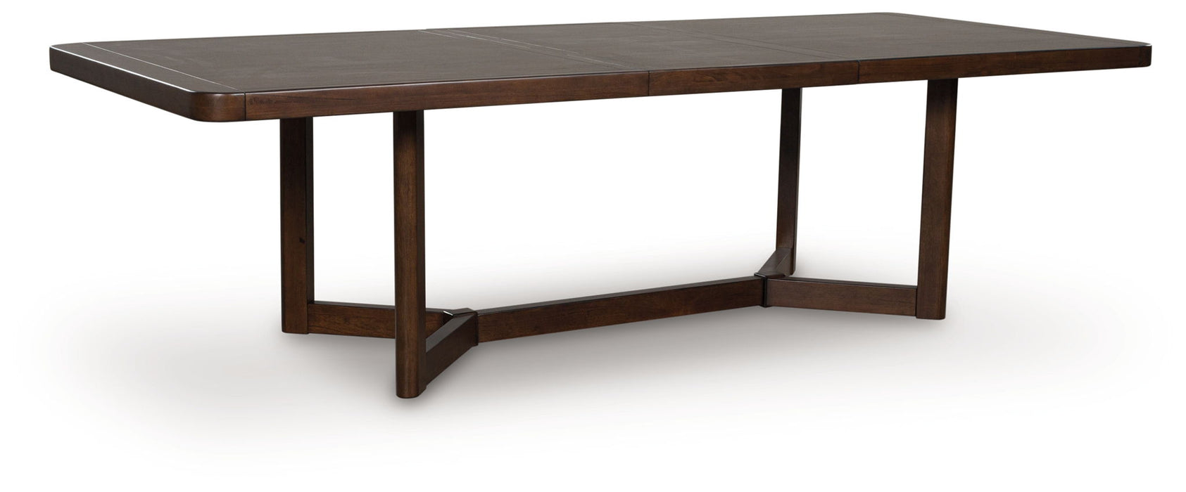 Dilenno - Rectangular Dining Room Extension Table - Dark Brown - Simple Home Plus