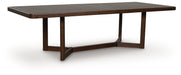 Dilenno - Rectangular Dining Room Extension Table - Dark Brown - Simple Home Plus