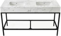 Marmo - Engineered Marble Bathroom Vanity With Black Base - Simple Home Plus