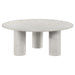 Astoria - Round Genuine Marble Coffee Table - White - Simple Home Plus