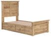 Makidern - Panel Storage Bed With 2 Under Bed Storage Units - Simple Home Plus