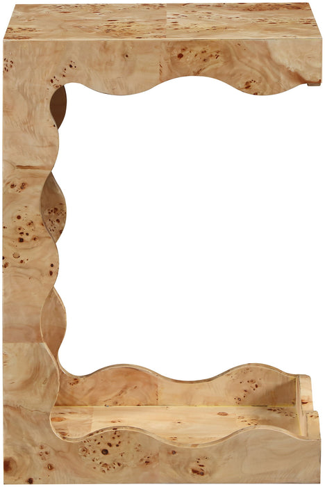 Vassa - Burl Veneer End Table - Simple Home Plus