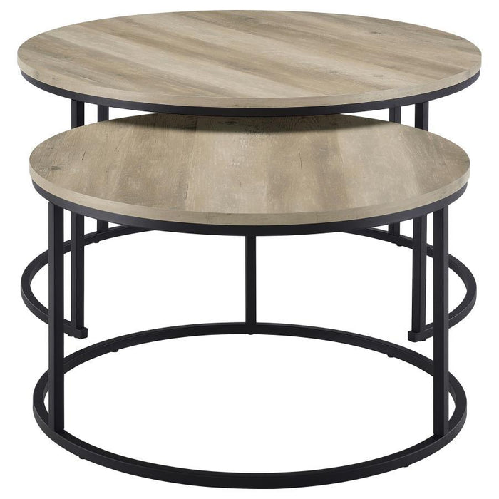 Lainey - 2 Piece Round Faux Marble Nesting Coffee Table - Simple Home Plus