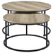 Lainey - 2 Piece Round Faux Marble Nesting Coffee Table - Simple Home Plus