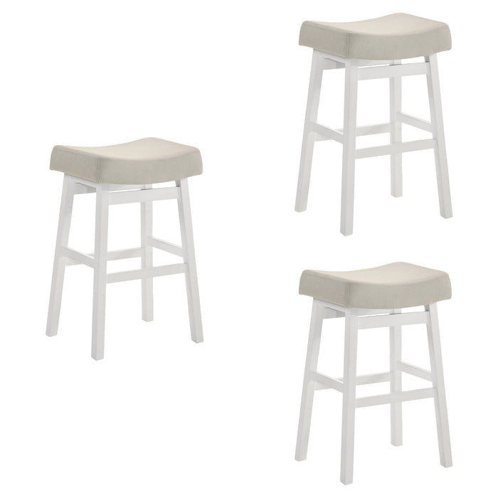 Lenon - Modern Farmhouse Wood Bar Height Kitchen Bar Stool - Simple Home Plus