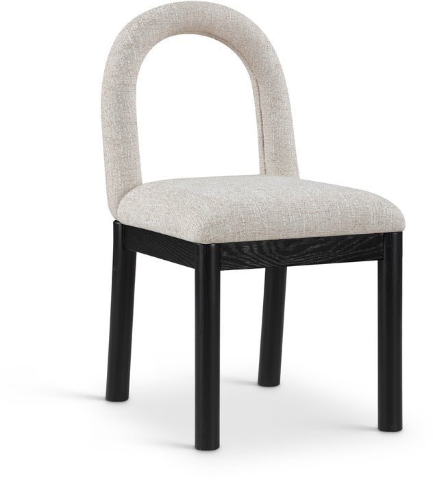 Conrad - Linen Dining Chair With Black Legs - Simple Home Plus