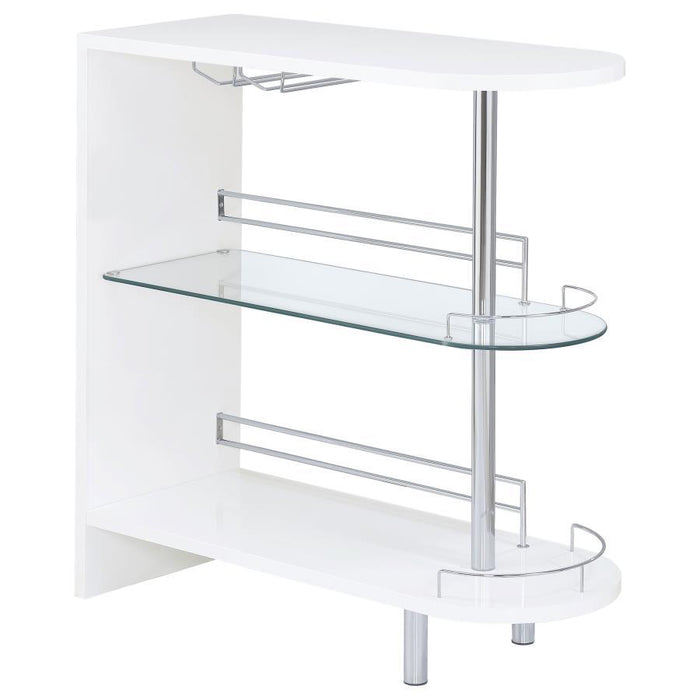 Adolfo - Rectangular 2-Tier Home Bar Table - Simple Home Plus