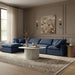 Indulge - Linen 5 Piece Modular Sectional With Chaise - Simple Home Plus