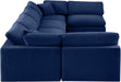Comfy - 6 Piece Velvet Modular Armless Sectional - Simple Home Plus