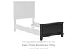Lanolee - Twin Panel Footboard - Black - Simple Home Plus