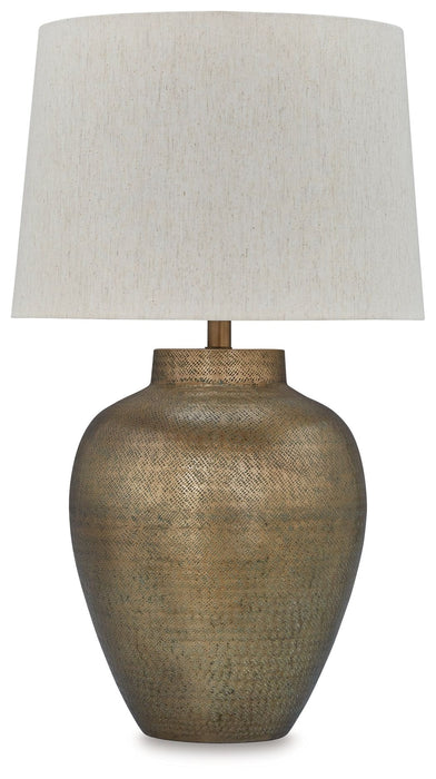 Madney - Antique Gold Finish - Metal Table Lamp - Simple Home Plus