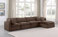 Indulge - Velvet 5 Piece Modular Sectional With Chaise - Simple Home Plus