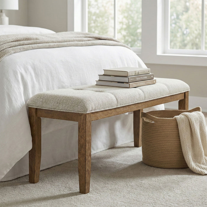 Ananda - Fabric Upholstered Bench - Simple Home Plus