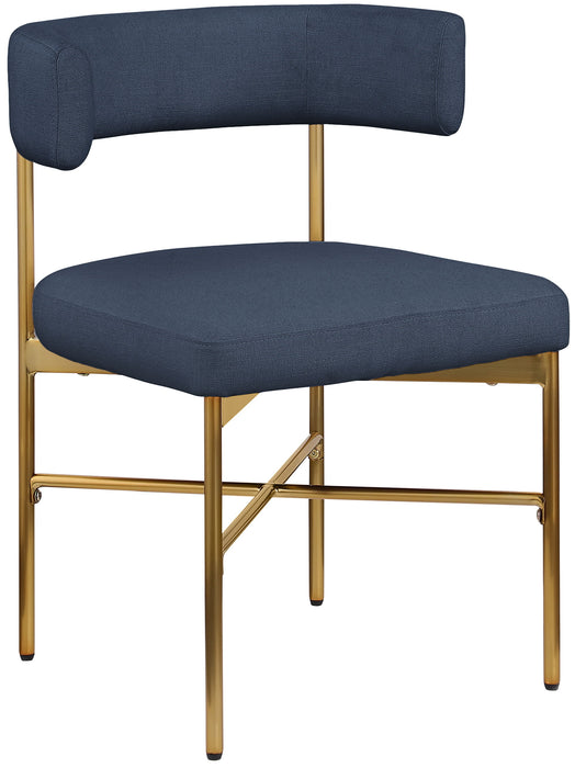 Rivage - Durable Dining Chair With Gold Frame (Set of 2) - Simple Home Plus