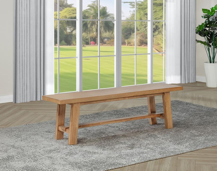 Middleton - Wood Backless Dining Bench Natural - Brown - Simple Home Plus