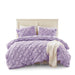 Lily - King 3 Piece Comforter Set - Purple - Simple Home Plus