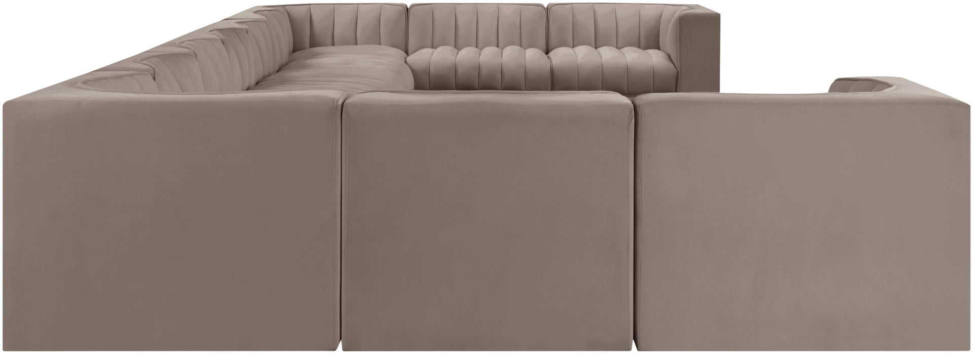 Rummi - Velvet Performance Fabric Upholstered 11 Piece Modular Sectional - Simple Home Plus