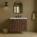 Leonardo - Engineered Stone And Solid Wood 24" Wall Mounted Bathroom Vanity - Simple Home Plus