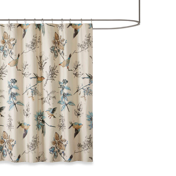 Quincy - Printed Shower Curtain - Khaki - Simple Home Plus