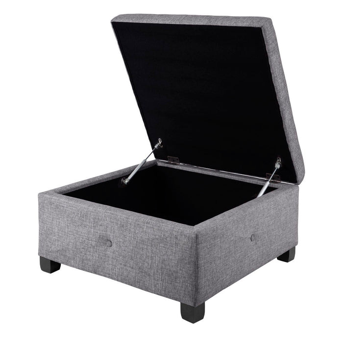 Aspen - Ottoman - Charcoal - Simple Home Plus