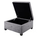 Aspen - Ottoman - Charcoal - Simple Home Plus