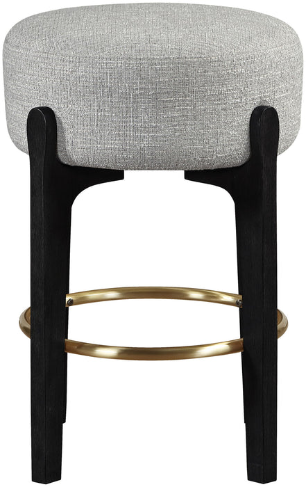 Torino - Backless Counter Stool With Brushed Black Base (Set of 2) - Simple Home Plus