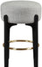Torino - Backless Counter Stool With Brushed Black Base (Set of 2) - Simple Home Plus