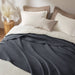 Waffle Weave - Full/Queen Cotton Blanket - Dark Gray - Simple Home Plus