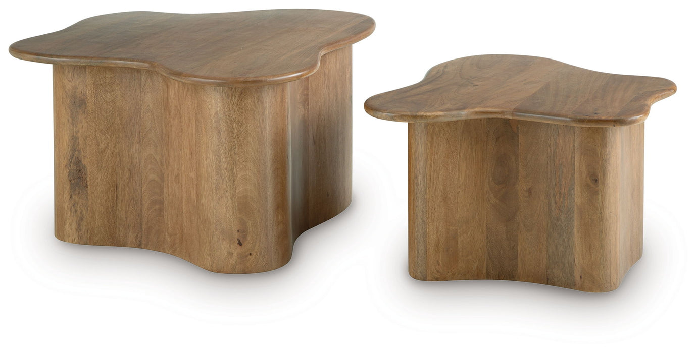 Abeford - Brown - Accent Cocktail Table (Set of 2) - Simple Home Plus