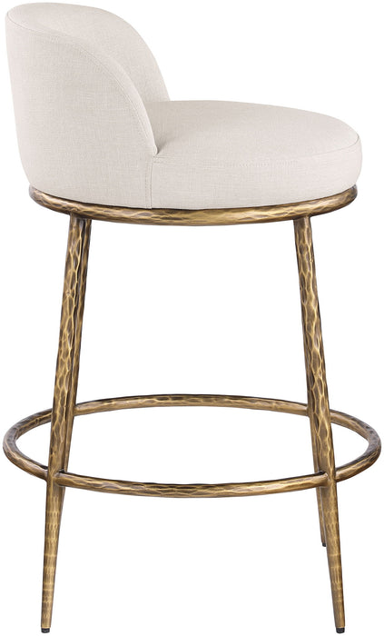 Ferro - Upholstered Counter Stool With Brushed Gold Base - Simple Home Plus