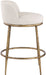 Ferro - Upholstered Counter Stool With Brushed Gold Base - Simple Home Plus
