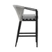 Palma - Outdoor Patio Counter Height Bar Stool In Aluminum And Wicker With Gray Cushions - Simple Home Plus