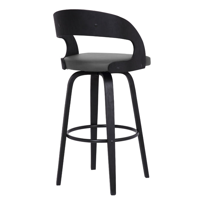 Shelly - 26" Counter Height Swivel Bar Stool With Black Frame - Simple Home Plus