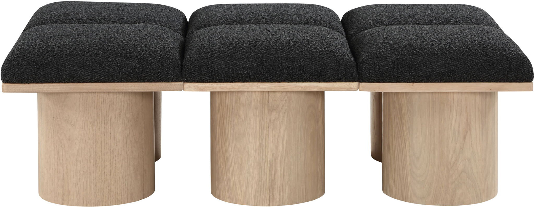 Pavilion - 6 Piece Modular Bench With Natural Base - Simple Home Plus